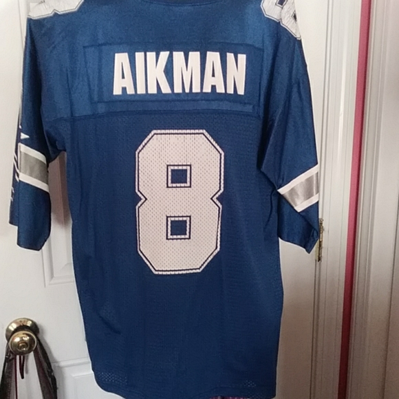 Cowboys Starter shirt/Troy Aikman #8 - Picture 3 of 4